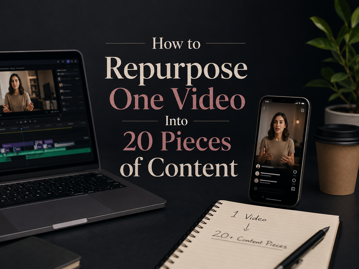 How to Repurpose One Video Into 20 Pieces of Content Post feature image