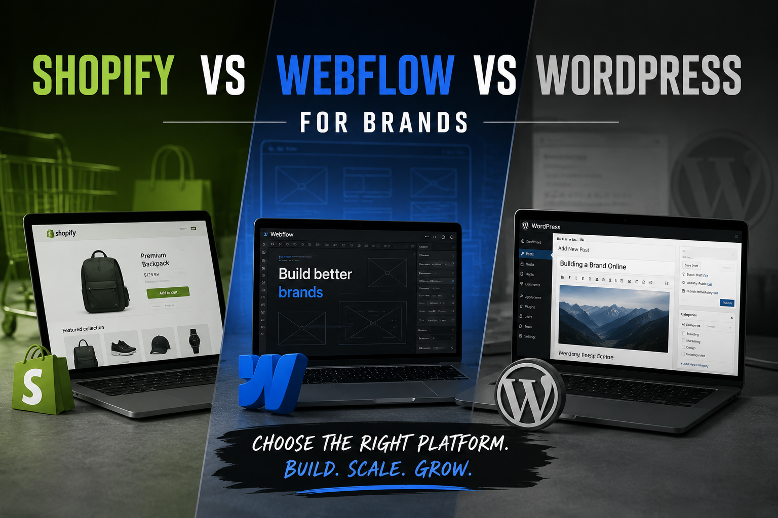 Shopify vs Webflow vs WordPress for Brands: Which Platform Is Best in 2026? Post image